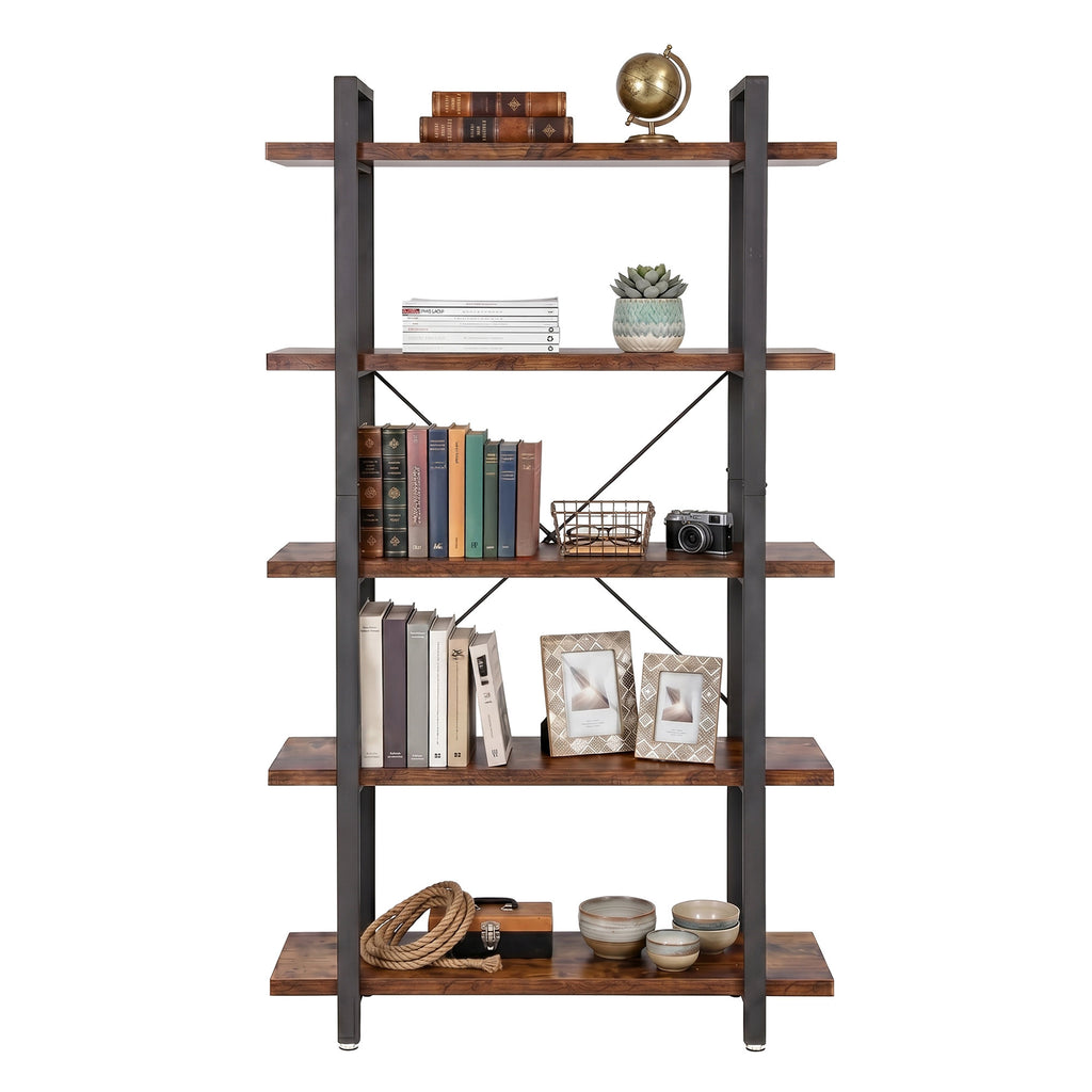 Bücherregal, Standregal mit 5 Ebenen, Regal