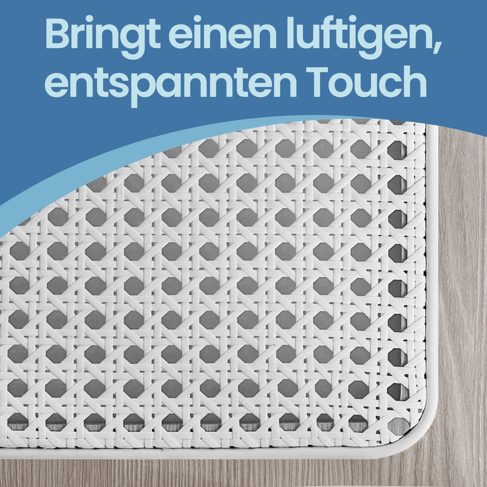 Eckregal mit 5 Ebenen, Bücherregal, Polyrattan-Seitenplatten