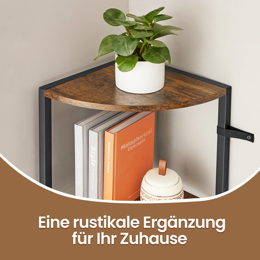 5 stufiges Eckregal, Industriestil, Mehrzweckregal