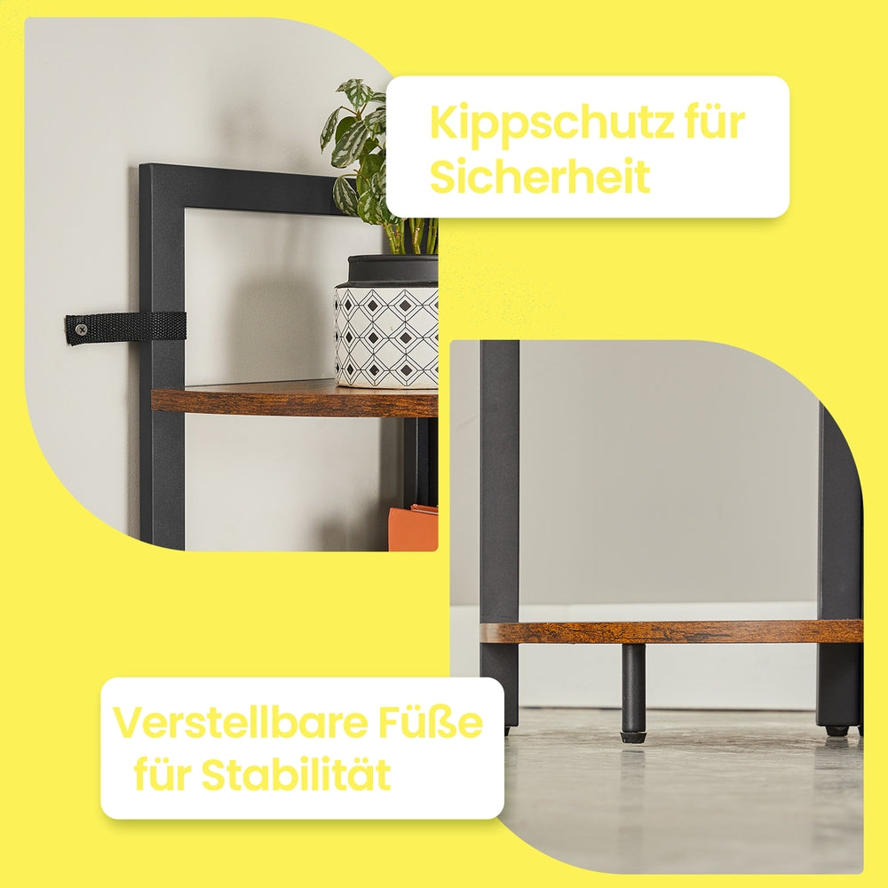 5 stufiges Bücherregal, Aufbewahrungsregal, multifunktionaler Eckregal