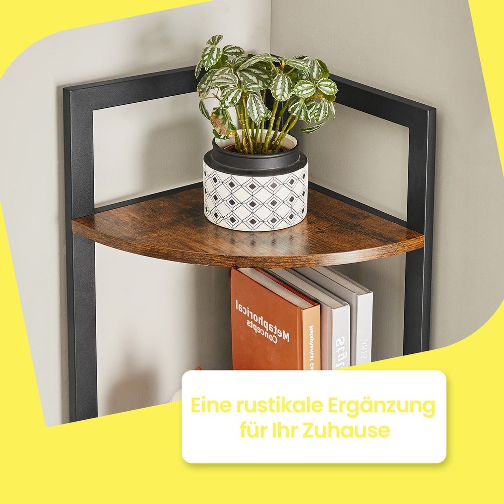 5 stufiges Bücherregal, Aufbewahrungsregal, multifunktionaler Eckregal