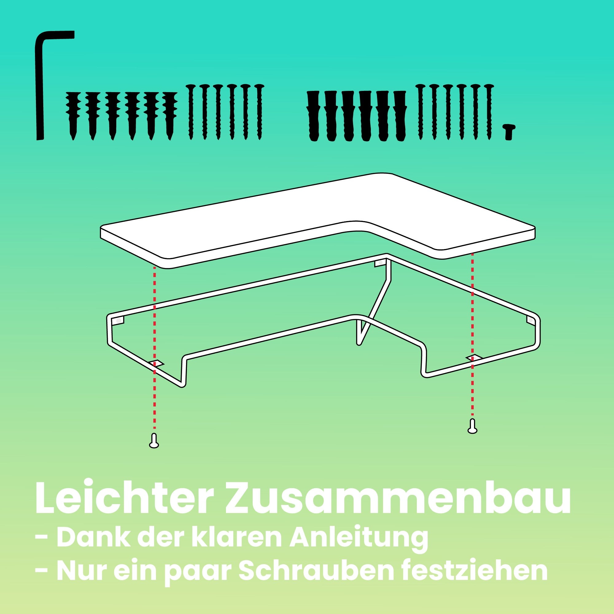 L-förmiges Eckregal, 2er Set, Wandregal