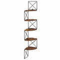 Eckregal, Bücherregal Zickzack-Design, 5 Ebenen