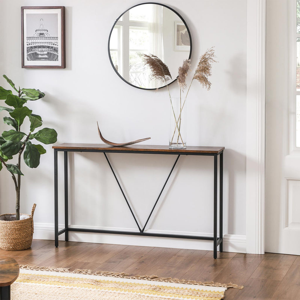 Konsolentisch, Flurtisch, Beistelltisch, Eingangsbereich, Wohnzimmer, stabiles Stahlgestell