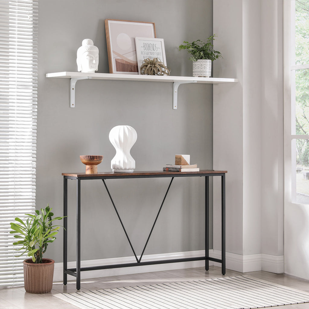 Konsolentisch, Flurtisch, Beistelltisch, Eingangsbereich, Wohnzimmer, stabiles Stahlgestell