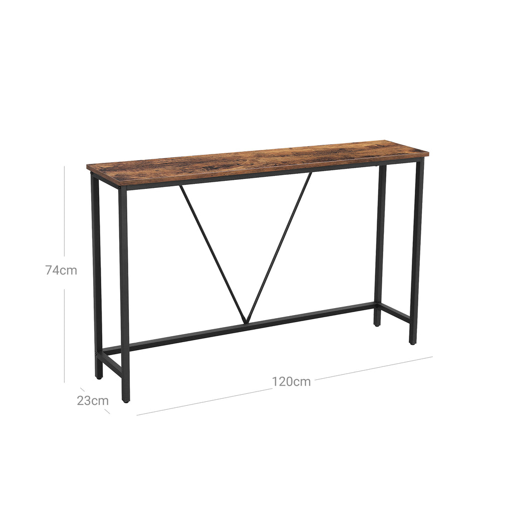 Konsolentisch, Flurtisch, Beistelltisch, Eingangsbereich, Wohnzimmer, stabiles Stahlgestell