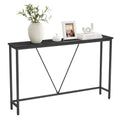Konsolentisch anthrazitgrau-tintenschwarz schmal für Flur