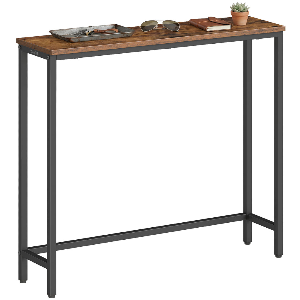 Konsolentisch mit einteiliger Tischplatte 20 x 80 x 81,2 cm vintagebraun