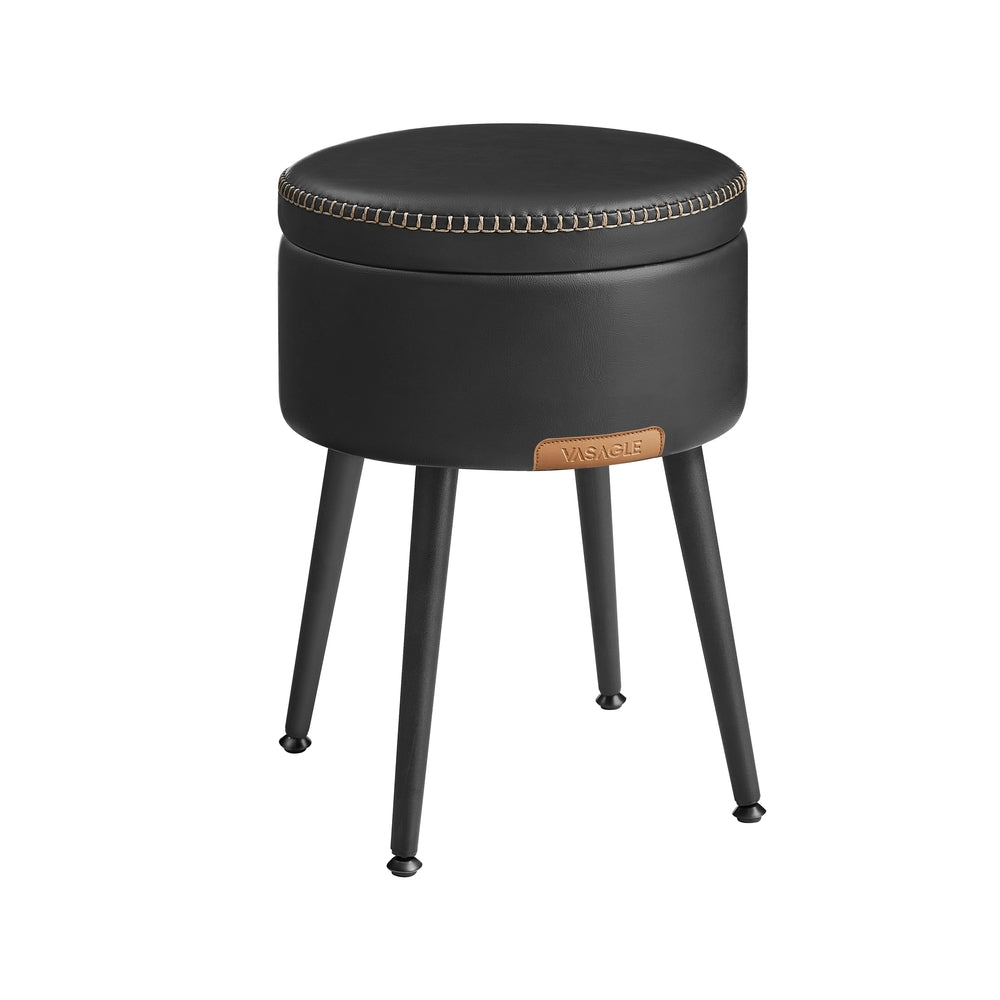 EKHO Kollektion - Sitzhocker Mid-Century-Stil tintenschwarz
