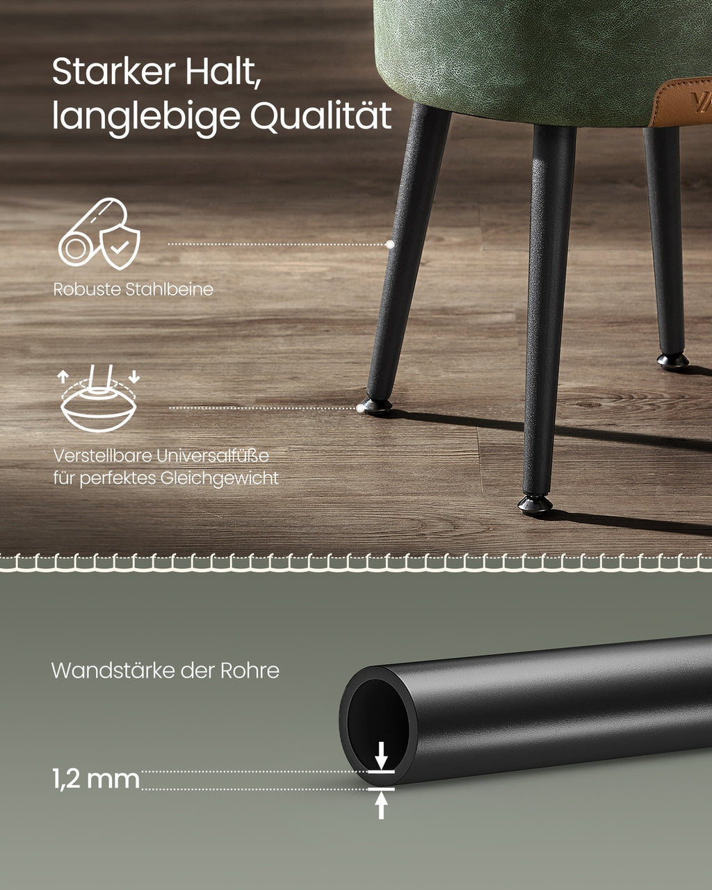 EKHO Kollektion - Runder Sitzhocker Schminktisch Hocker Ottoman