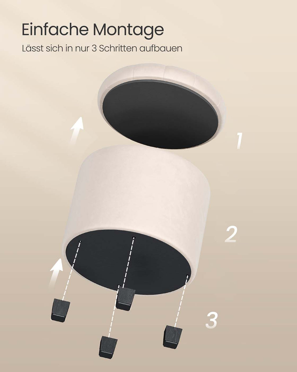 Fußhocker mit Stauraum