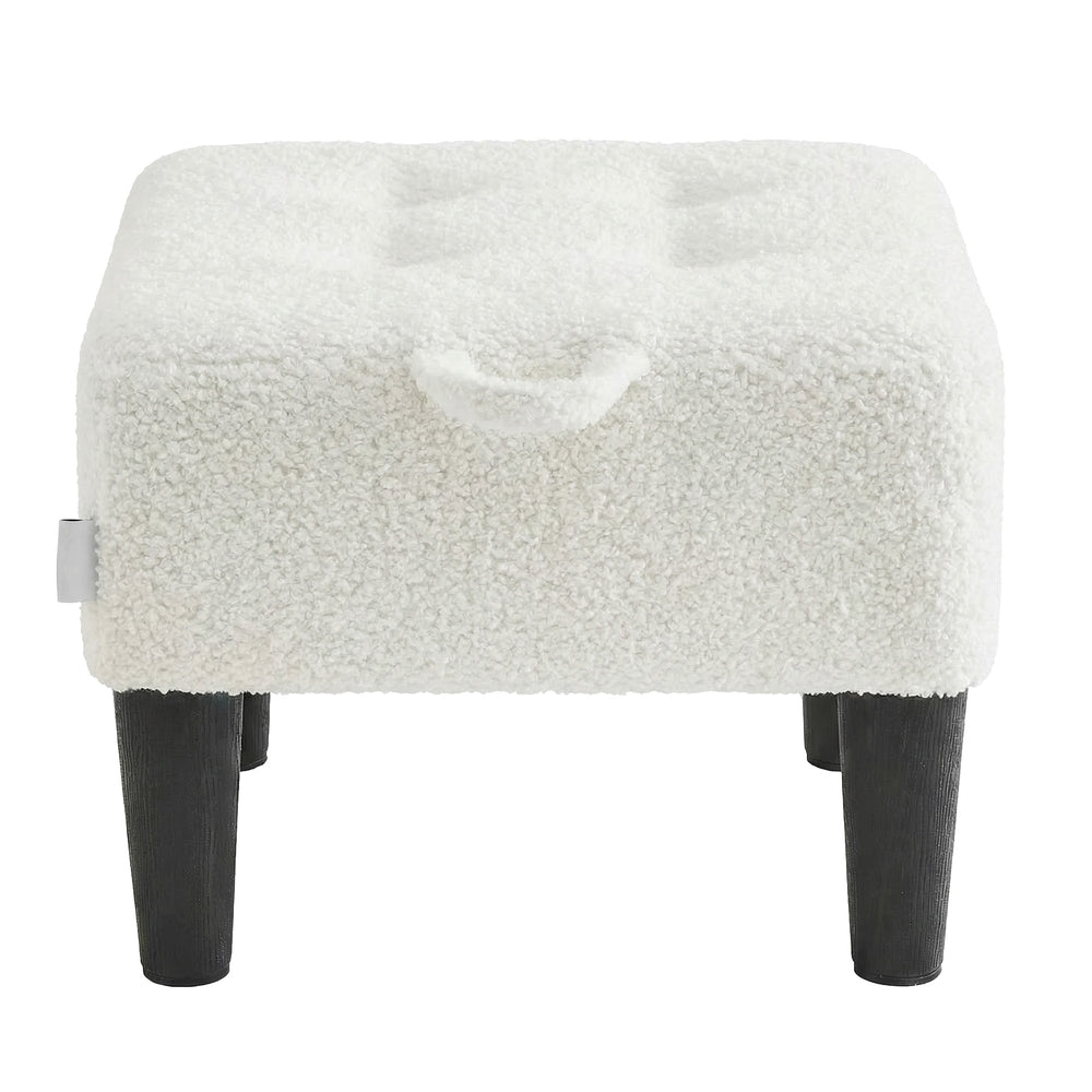 Sitzhocker, Fußhocker, Fleece, Hocker, dicke Polsterung