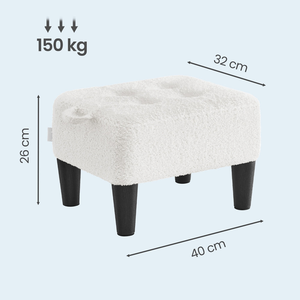 Sitzhocker, Fußhocker, Fleece, Hocker, dicke Polsterung