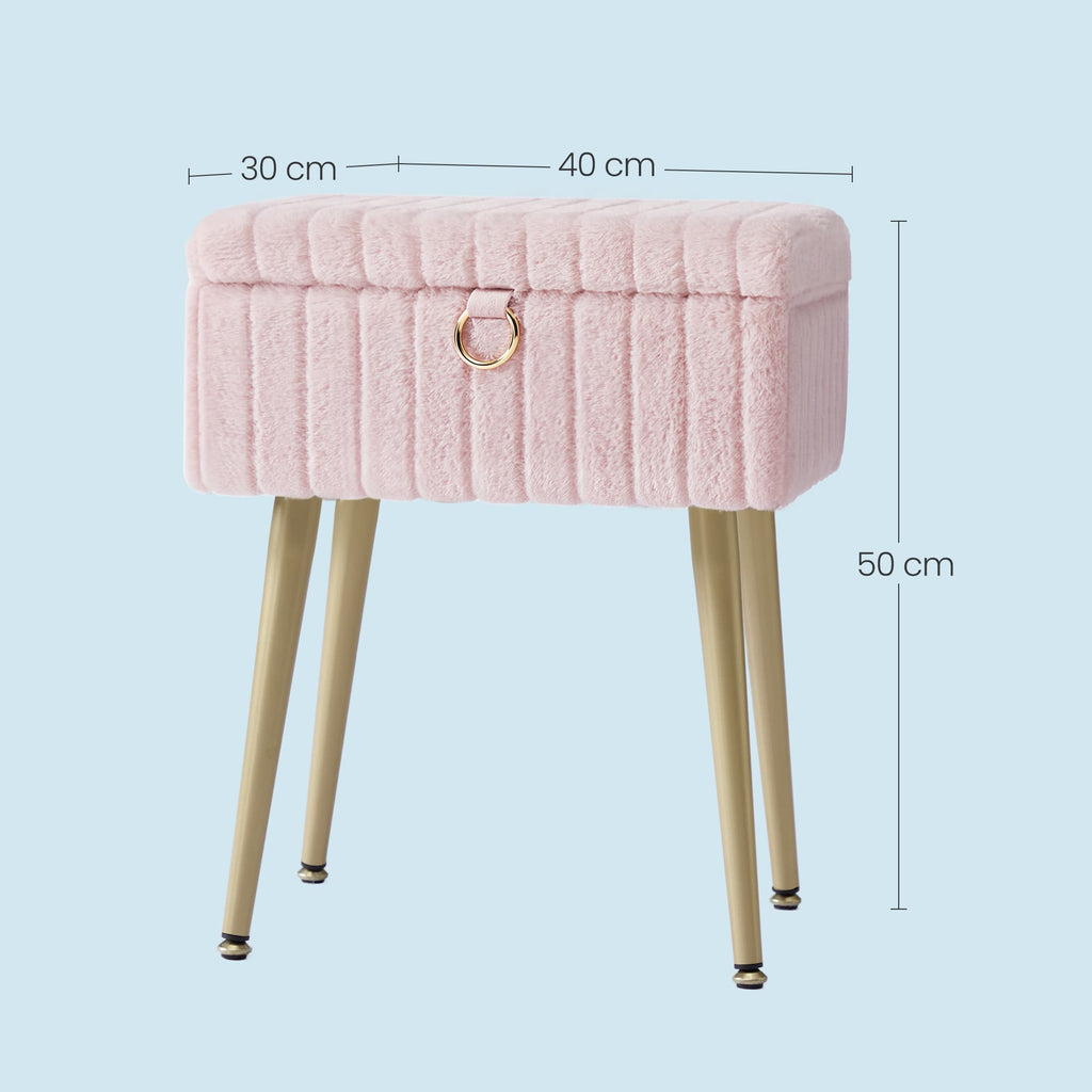 Schminktisch-Stuhl, Hocker mit Stauraum, Schminkhocker