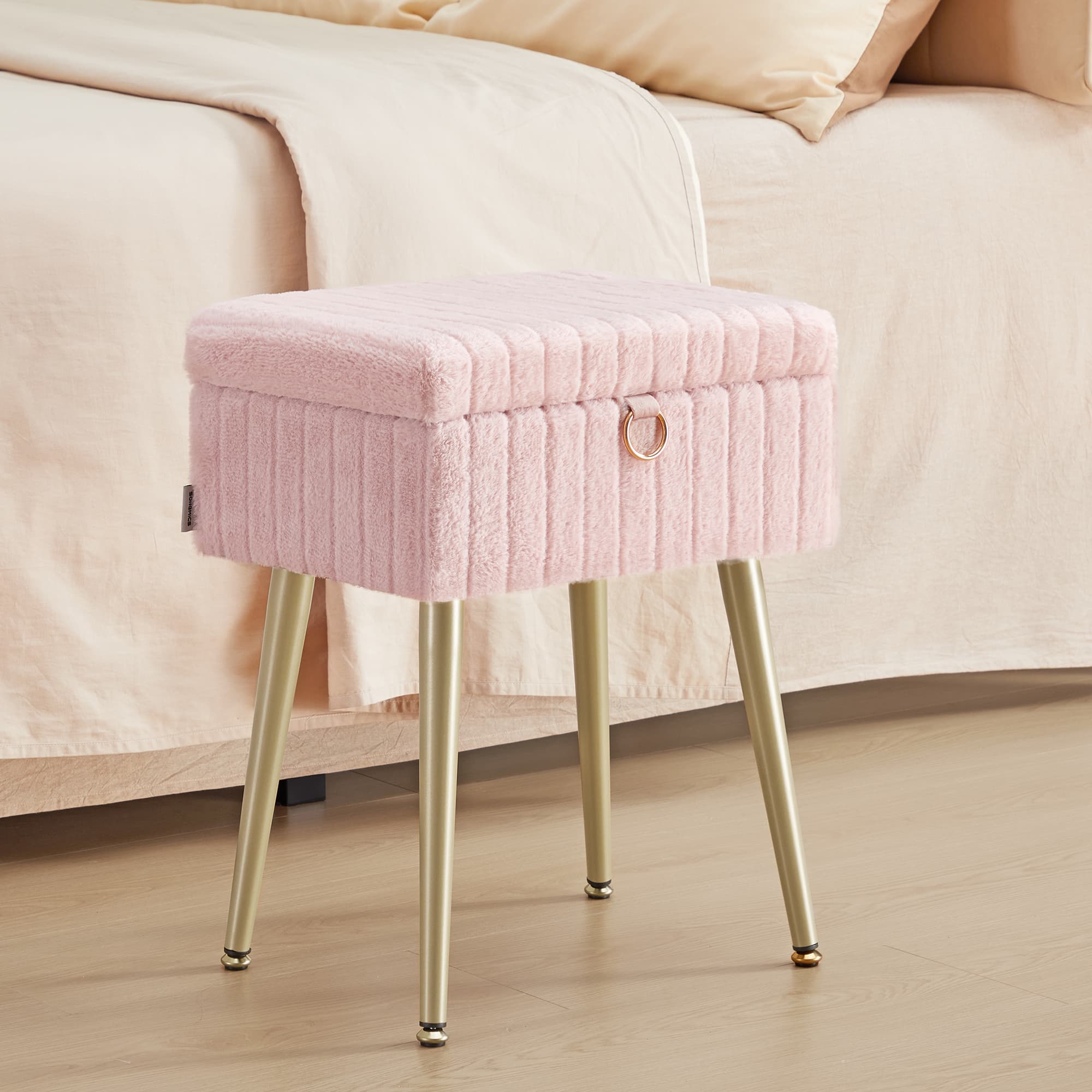 Schminktisch-Stuhl, Hocker mit Stauraum, Schminkhocker