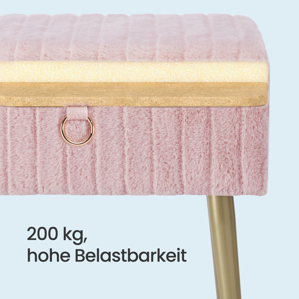 Schminktisch-Stuhl, Hocker mit Stauraum, Schminkhocker