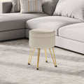 Sitzhocker, Hocker mit Stauraum, runder Sitzhocker