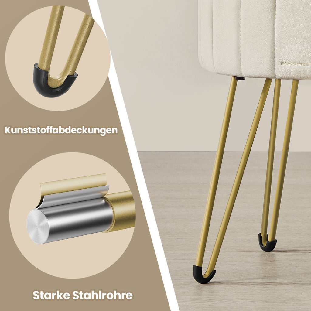 Sitzhocker, Hocker mit Stauraum, runder Sitzhocker