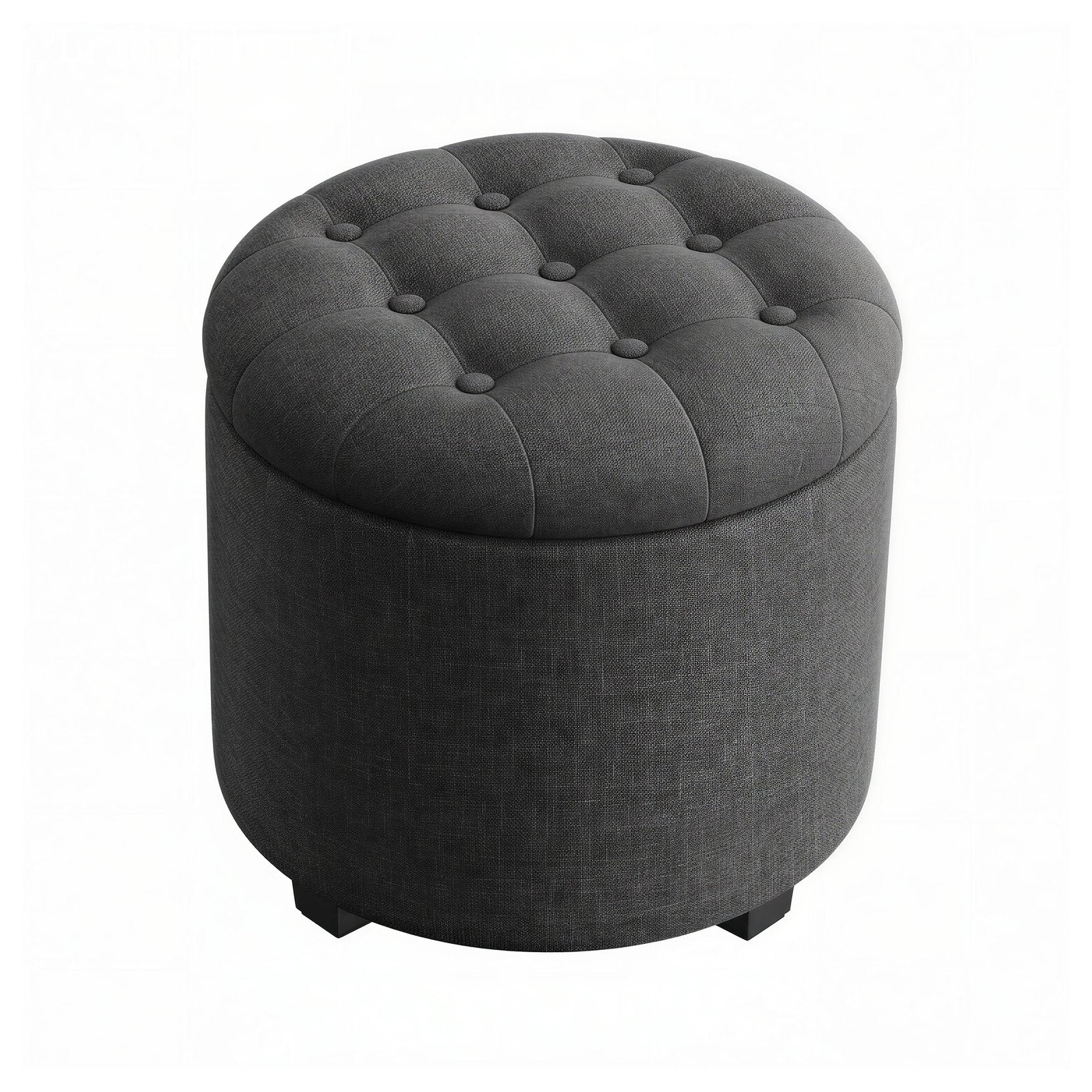Sitzhocker rund, Fußhocker mit Stauraum, Schminkhocker mit Füßen