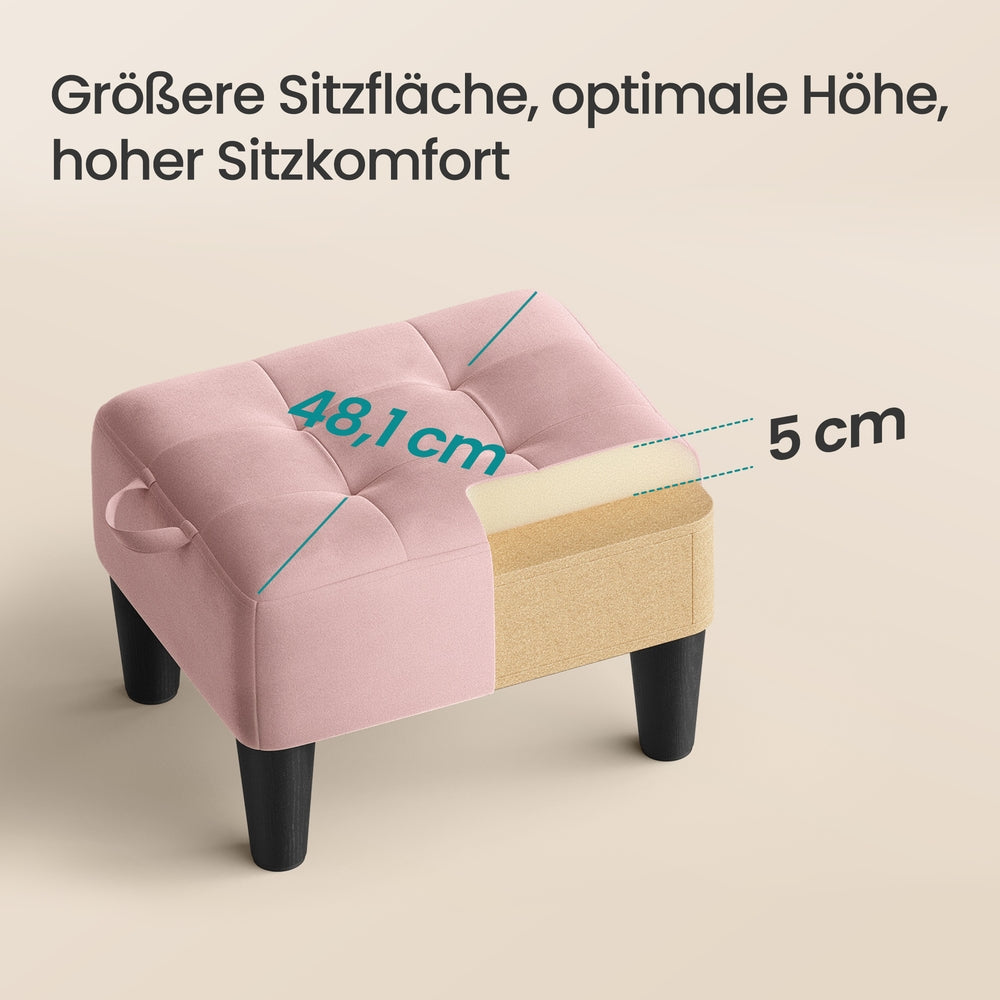 Sitzhocker, Fußhocker, Samt
