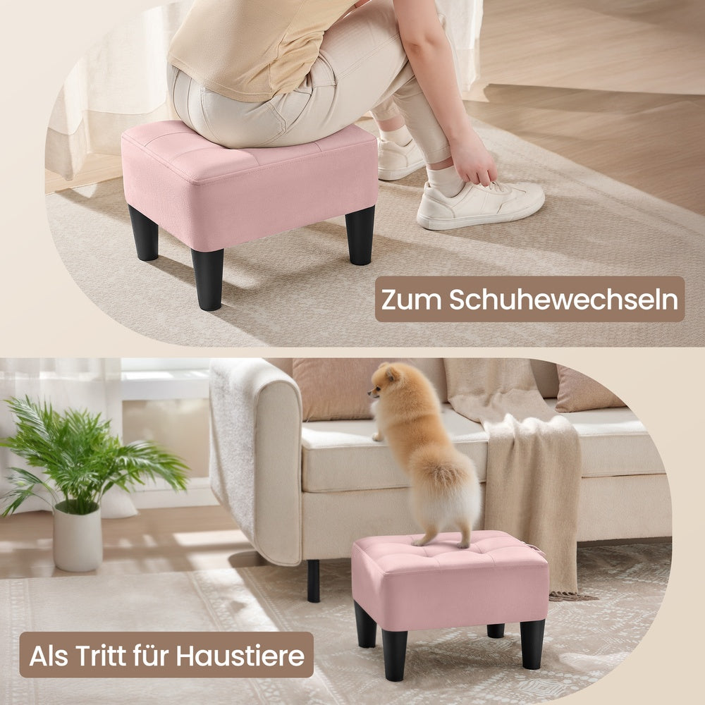 Sitzhocker, Fußhocker, Samt