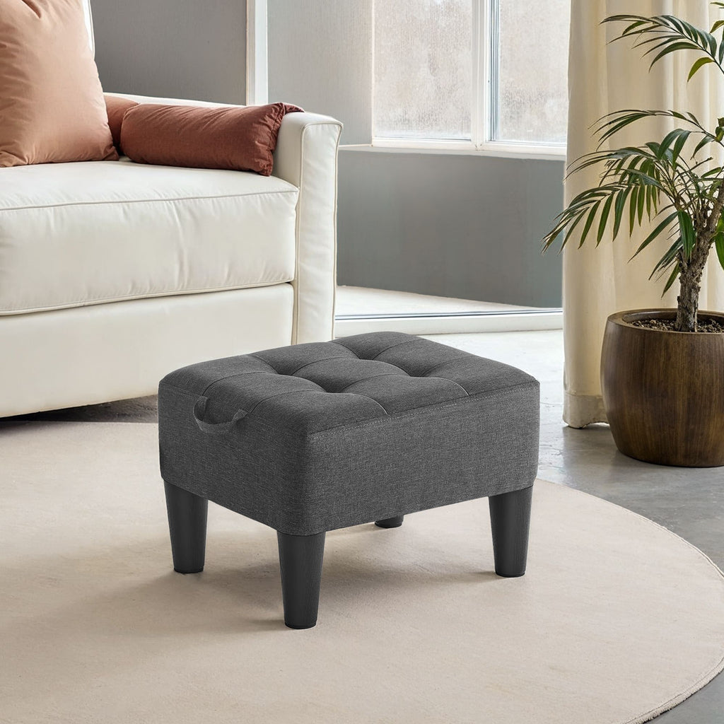 Sitzhocker, Fußhocker, Leinenimitat