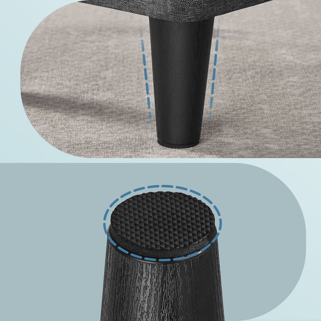Sitzhocker, Fußhocker, Leinenimitat