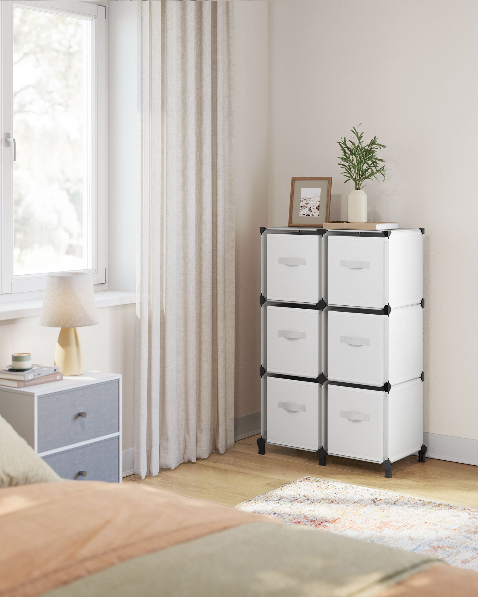 Würfelregal DIY mit 6 Boxen