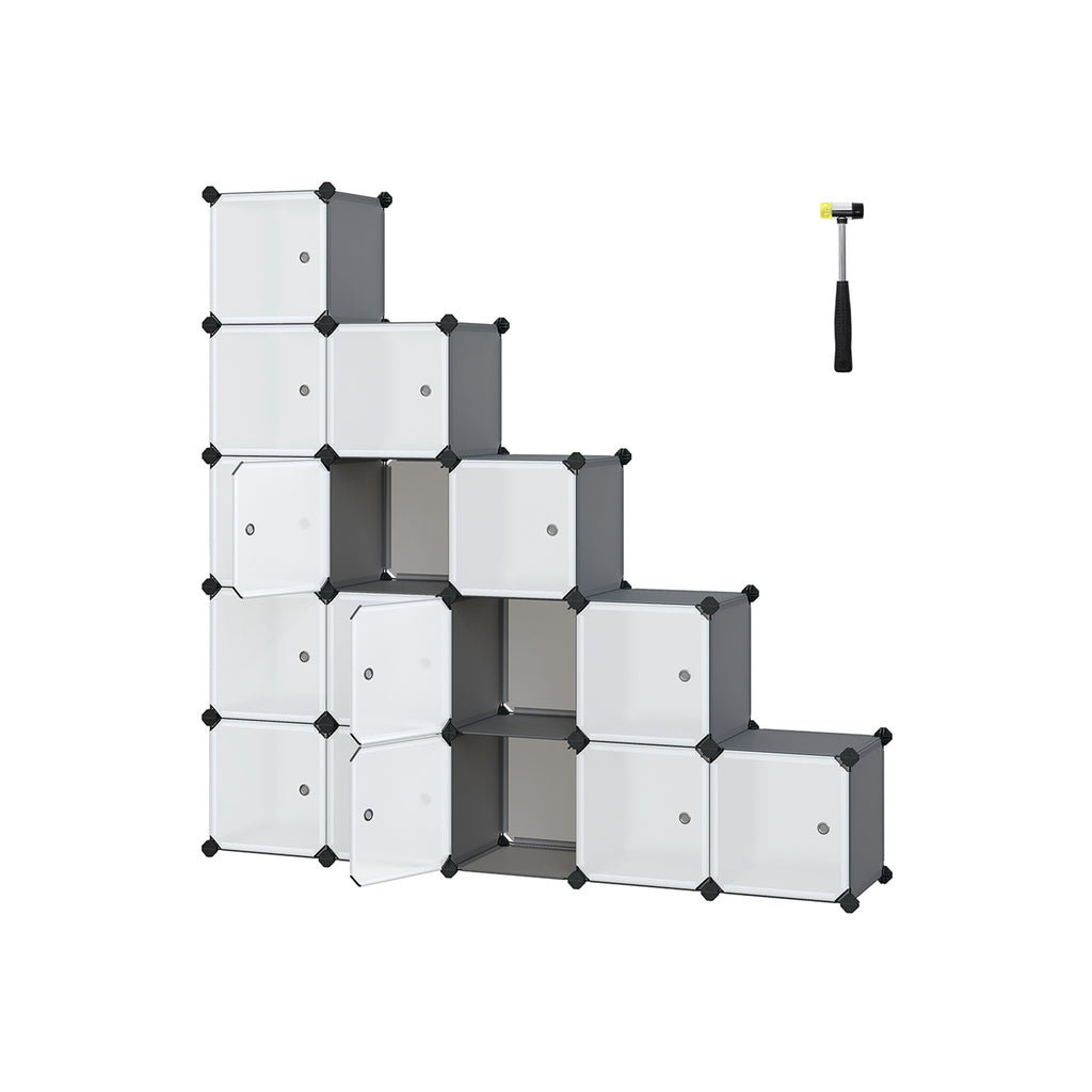 Regalsystem Set aus 16 Würfeln