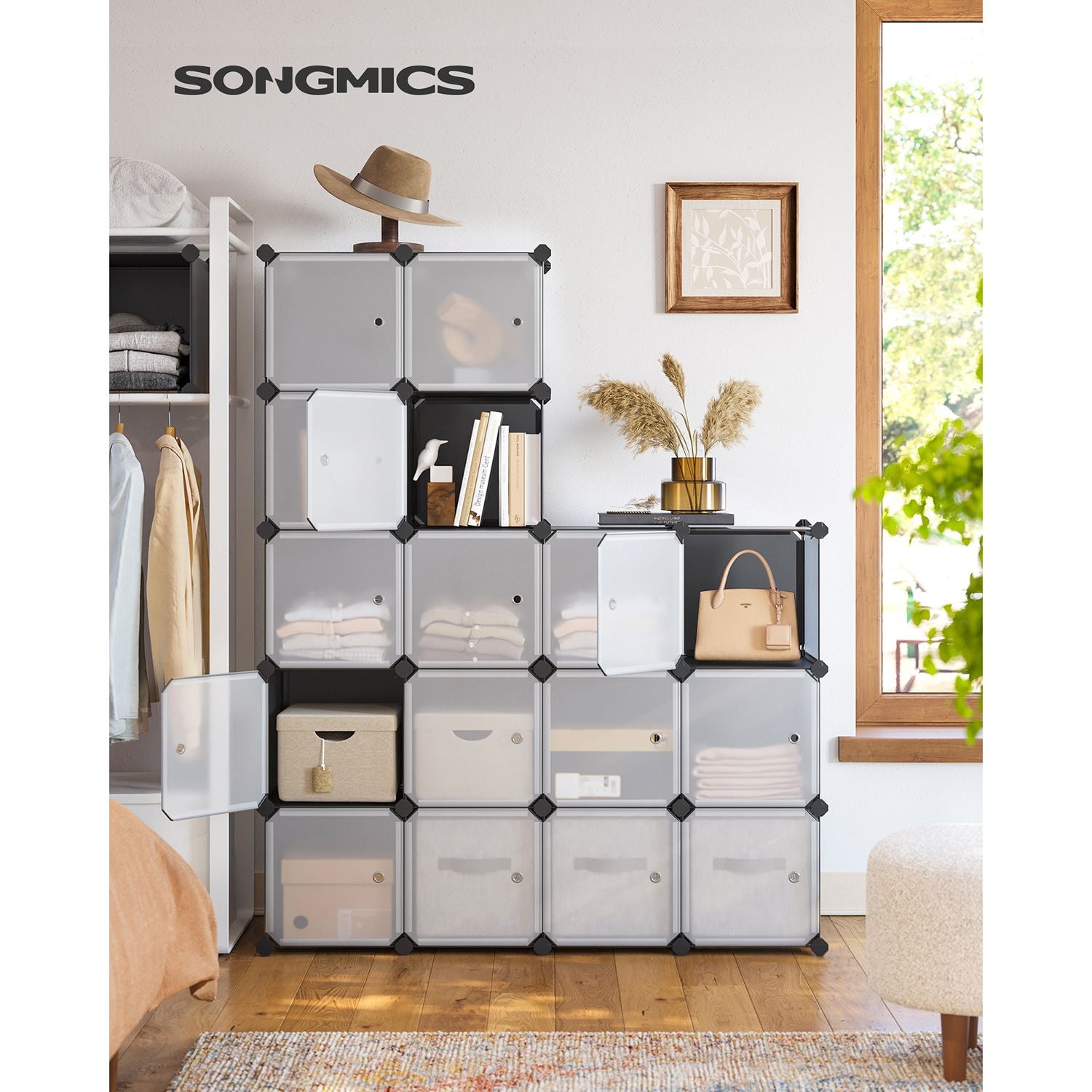 Regalsystem Set aus 16 Würfeln