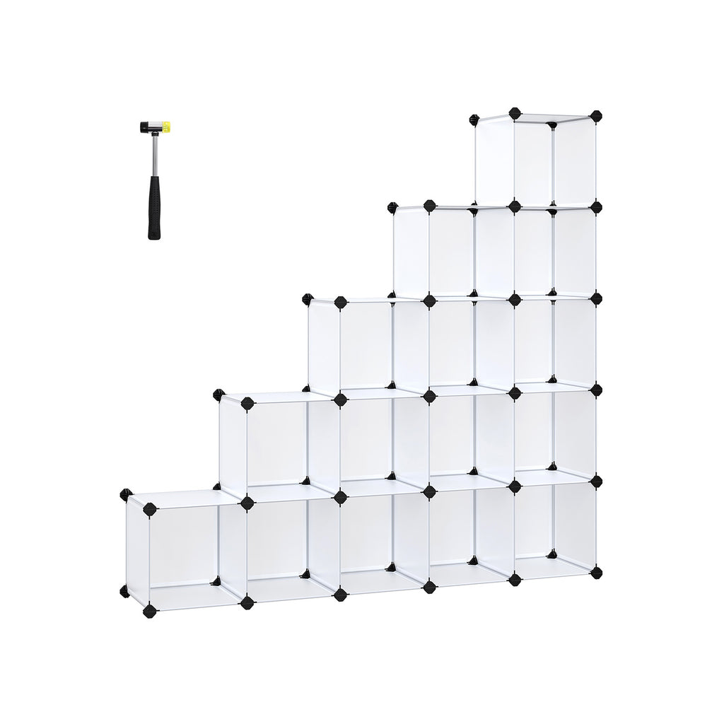 Steckregalsystem 16 Würfel Weiß
