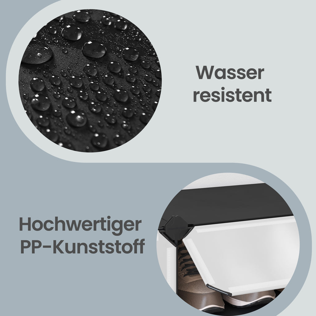 Schuhregal mit 10 Ebenen, Steckregal, Regalsystem