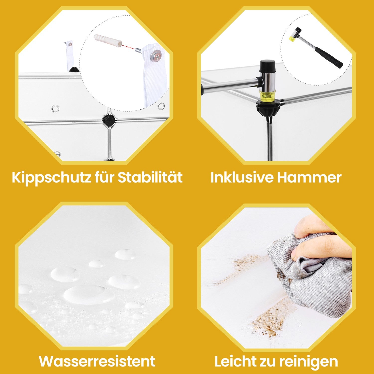 Schuhregal aus Kunststoff, Regalsystem, Steckregal