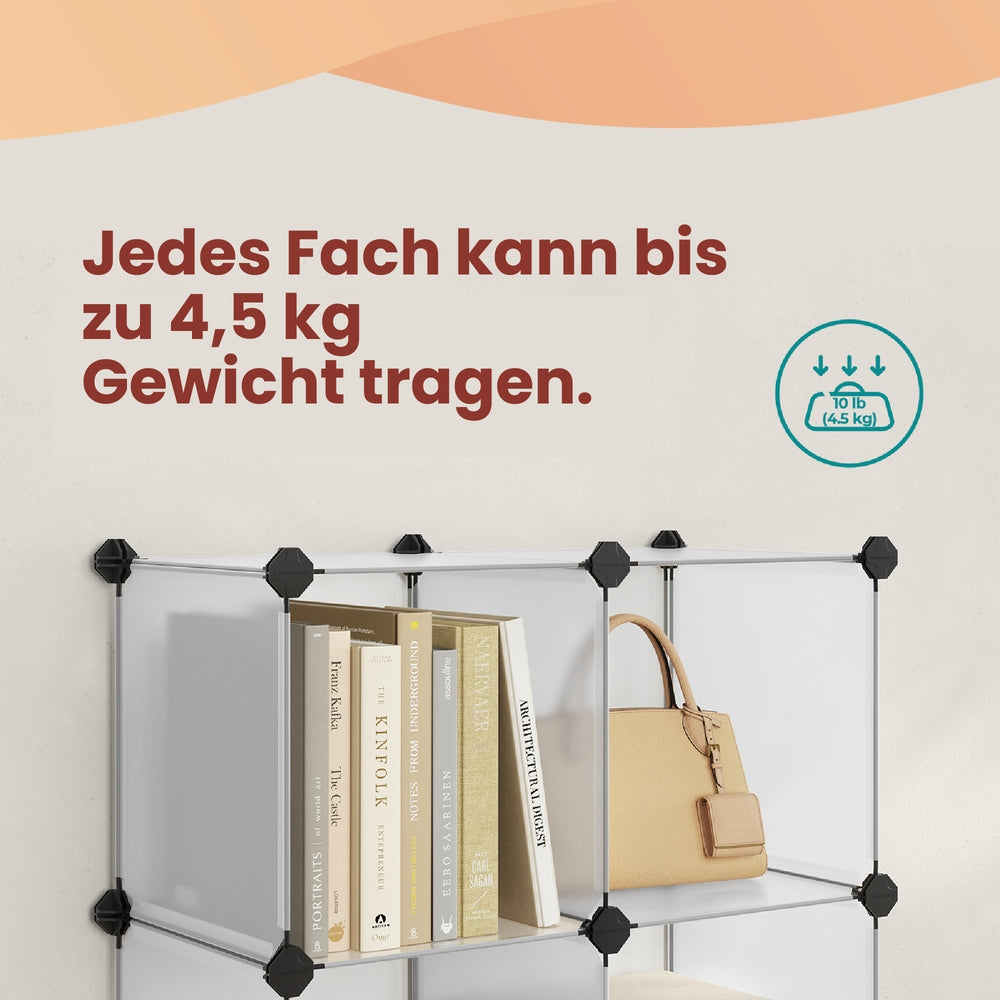 Regalsystem, Schuhregal, Set aus 16 Würfeln