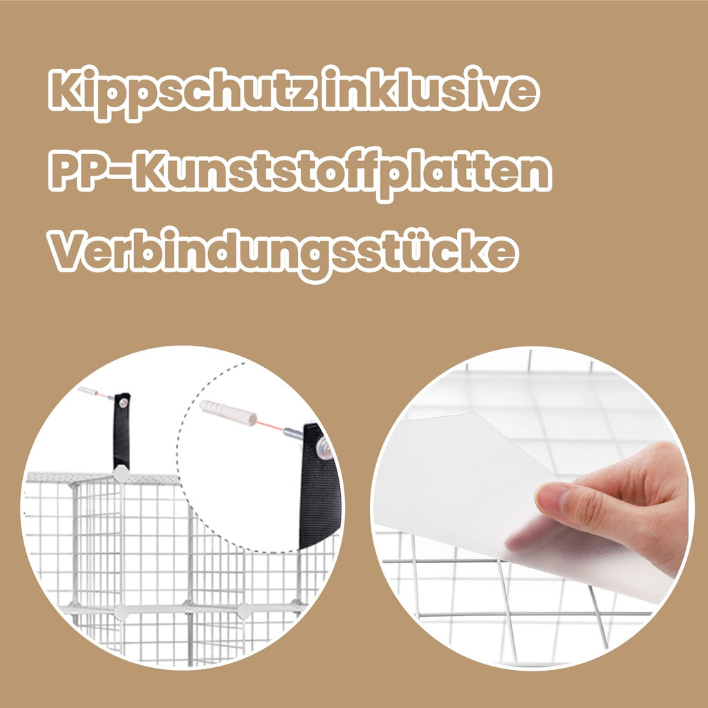 Steckregalsystem mit 16 Gitterwürfeln
