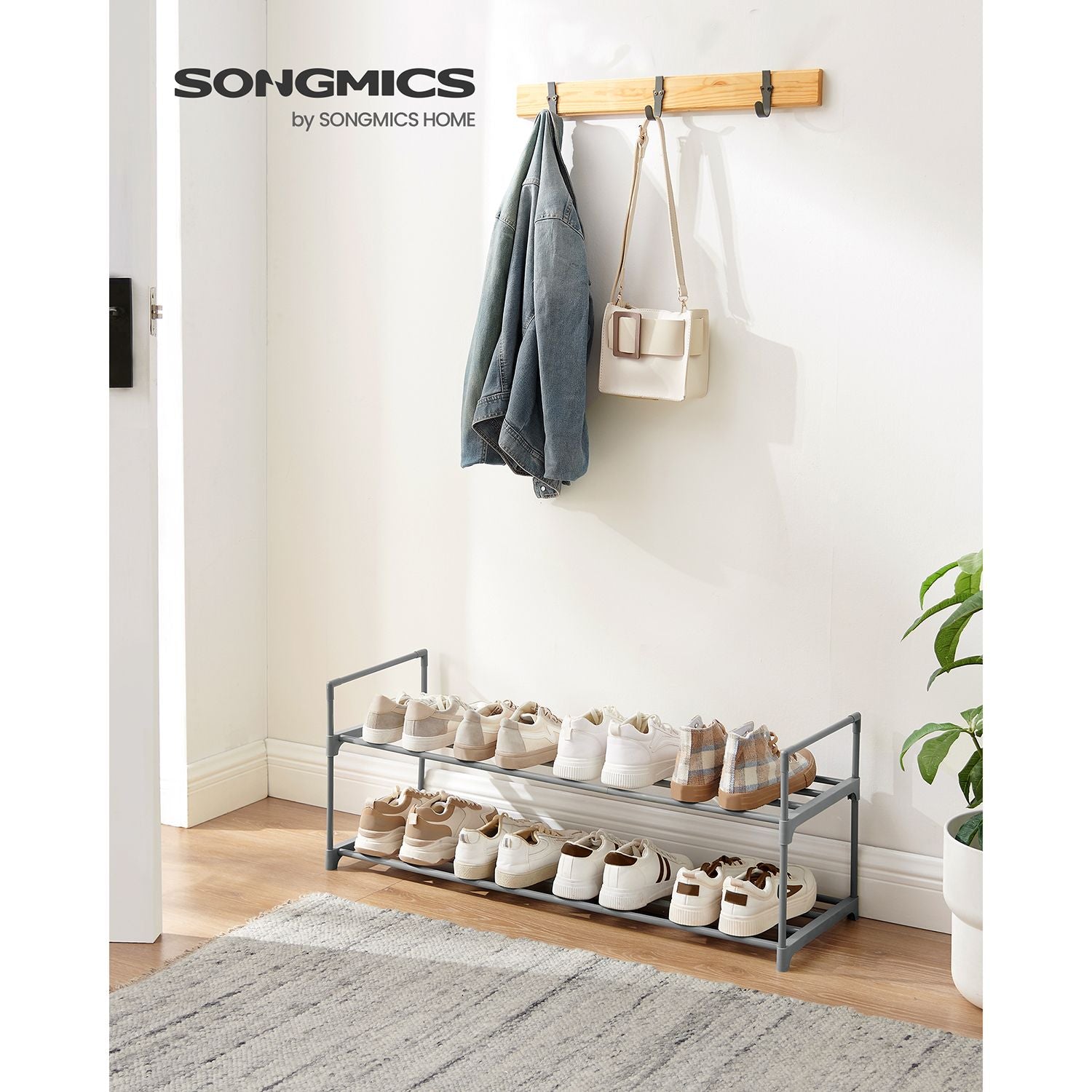 Schuhregal mit 2 Ebenen