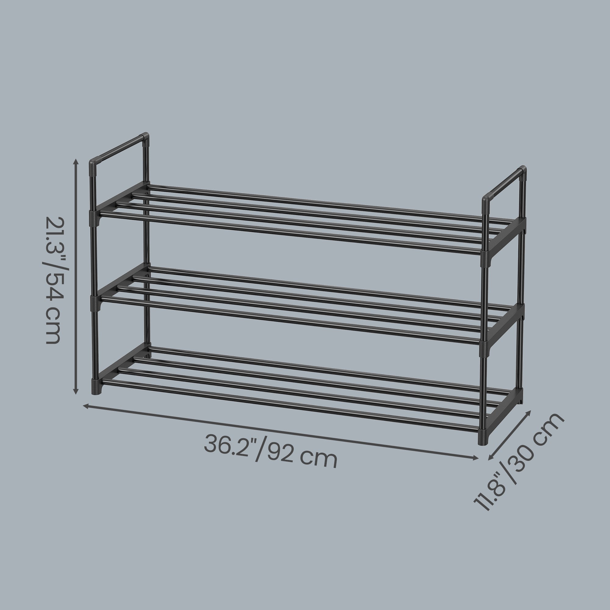 Schuh-Organizer mit 3 Ebenen, Schuhregal, für 12-15 Paar Schuhe