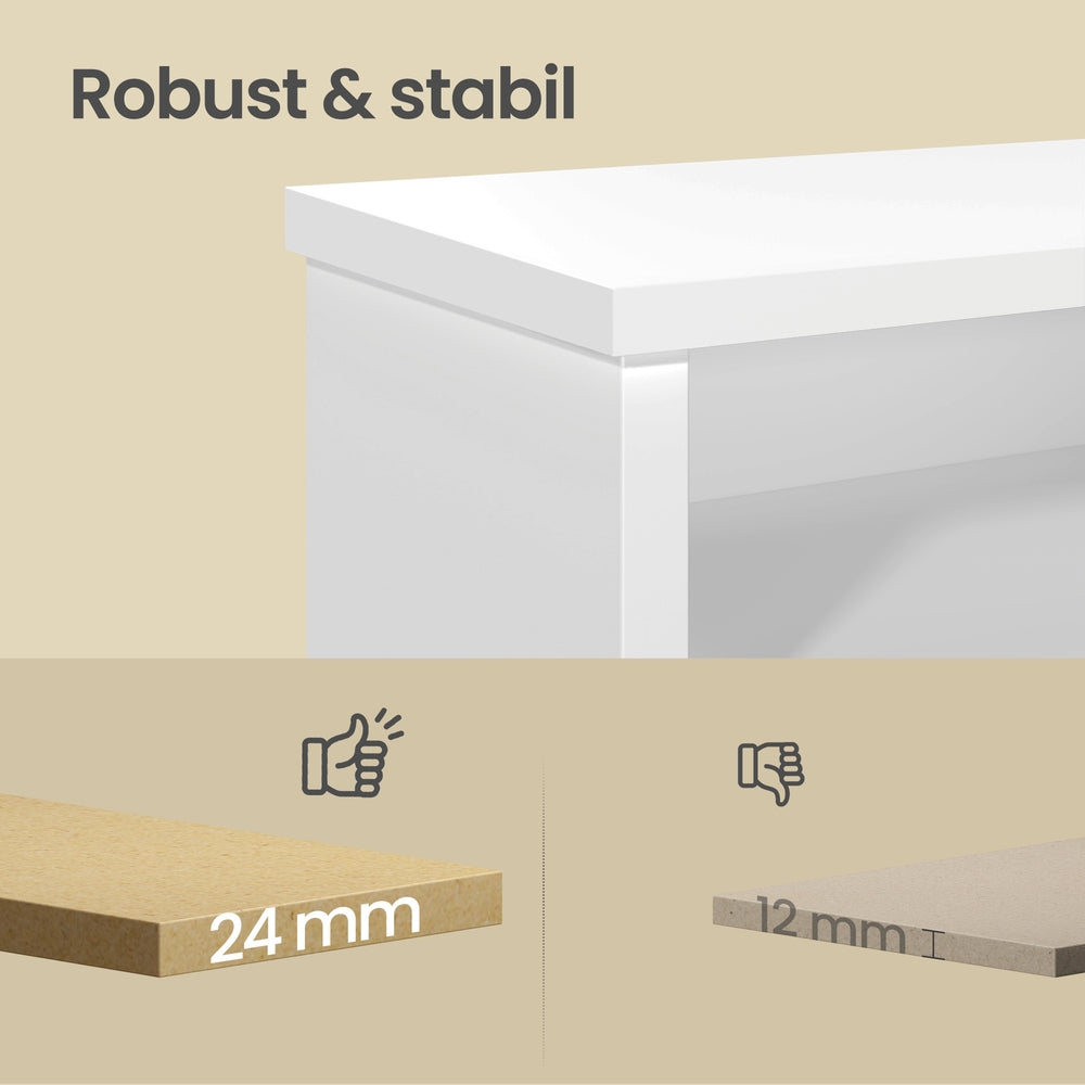 Sitzbank mit Stauraum, Schuhbank, Schuhregal 6 Fächer