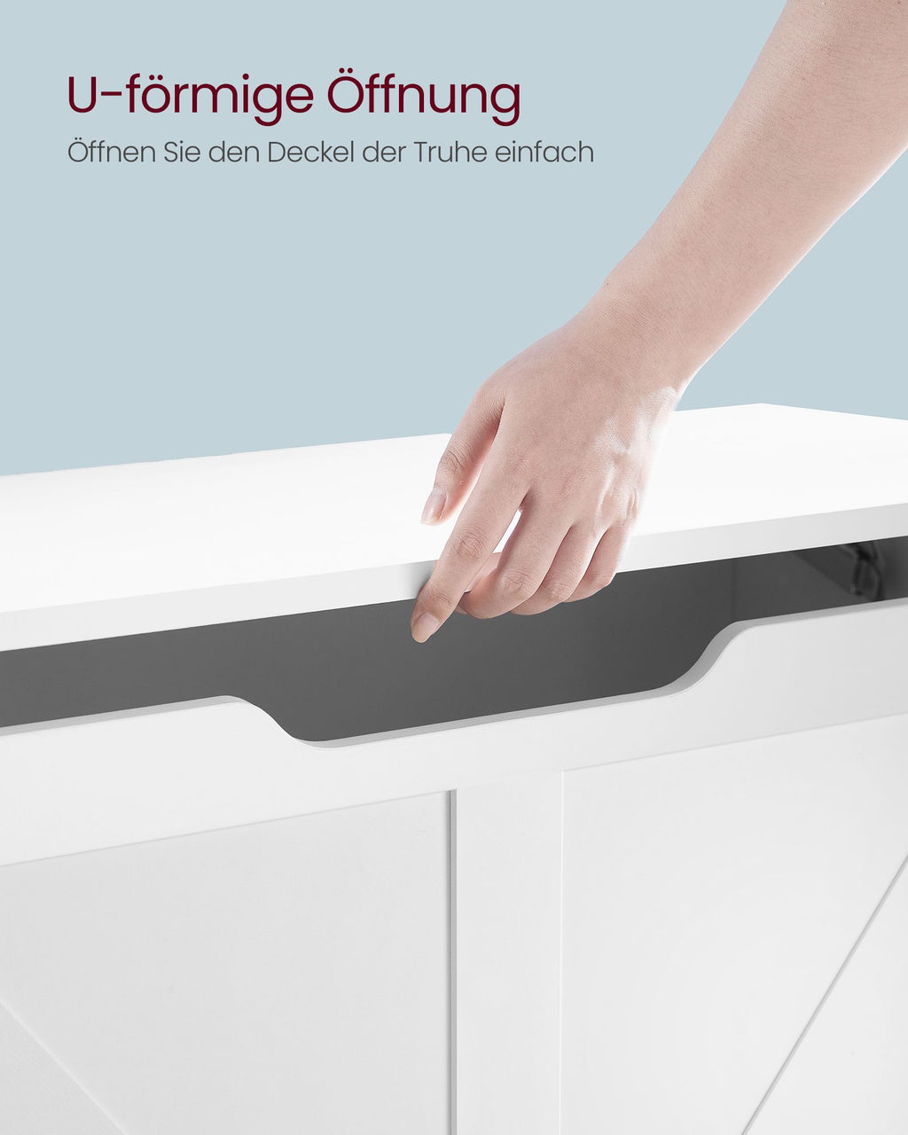 Sitzbank mit Stauraum Scheunenstil weiß