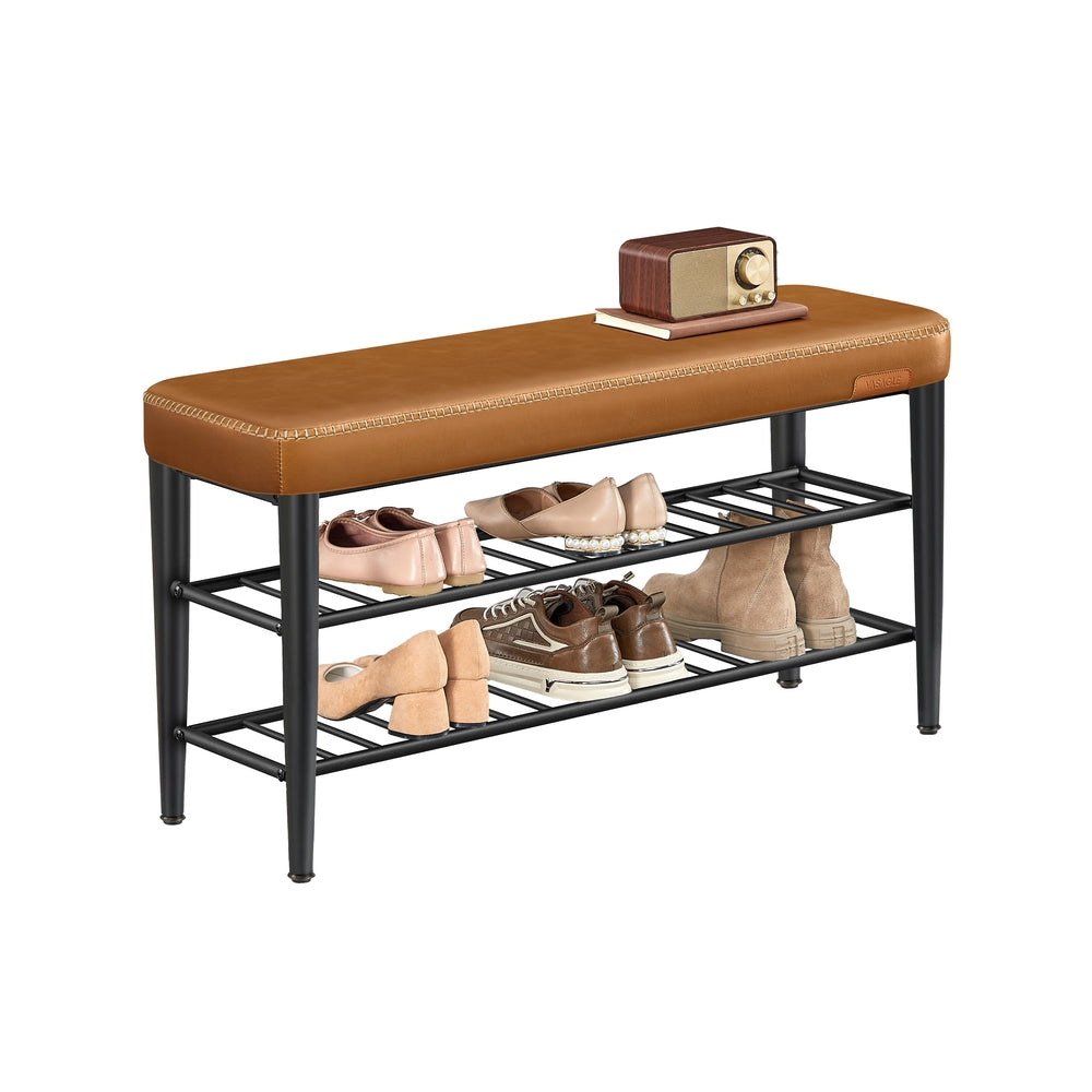 EKHO Kollektion Schuhbank mit Nähten 30 x 100 x 50 cm karamellbraun