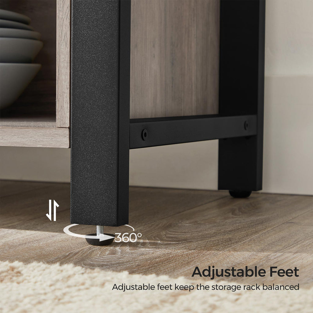Sideboard Greige-Schwarz