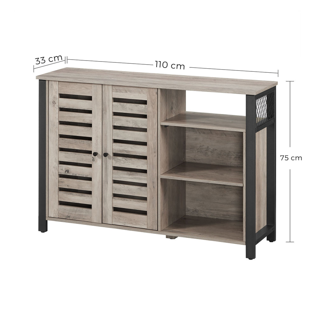 Sideboard Greige-Schwarz