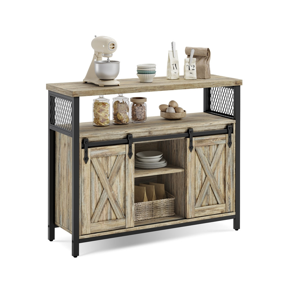 Sideboard mit Schiebetüren und Ablagen