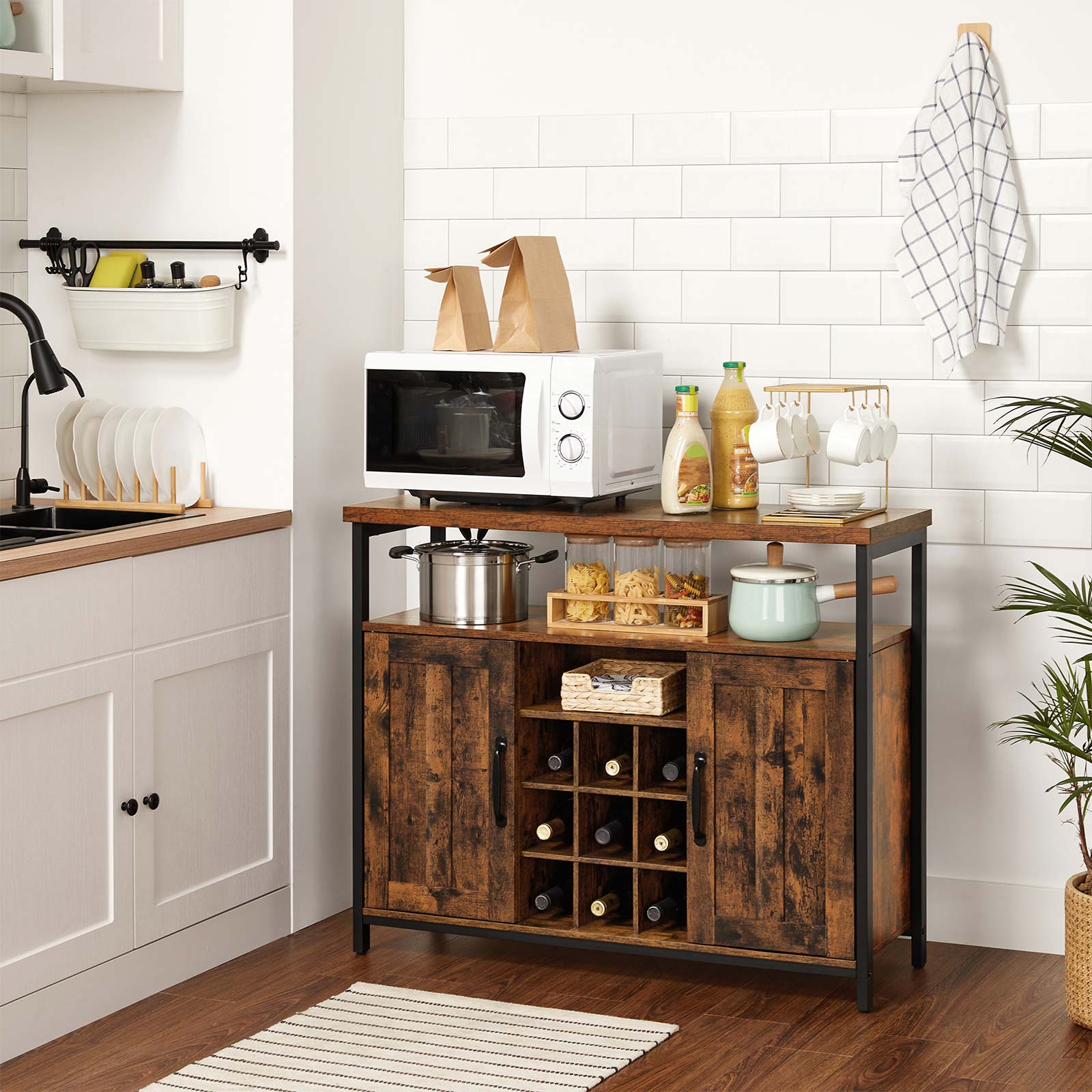 Sideboard vintagebraun-schwarz