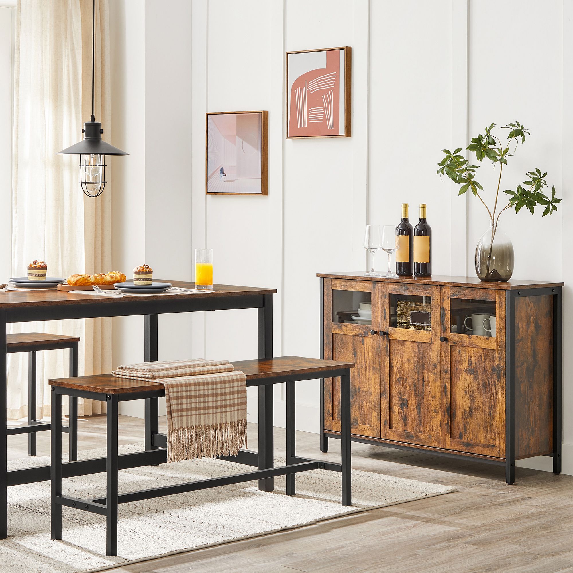 Sideboard vintagebraun-schwarz
