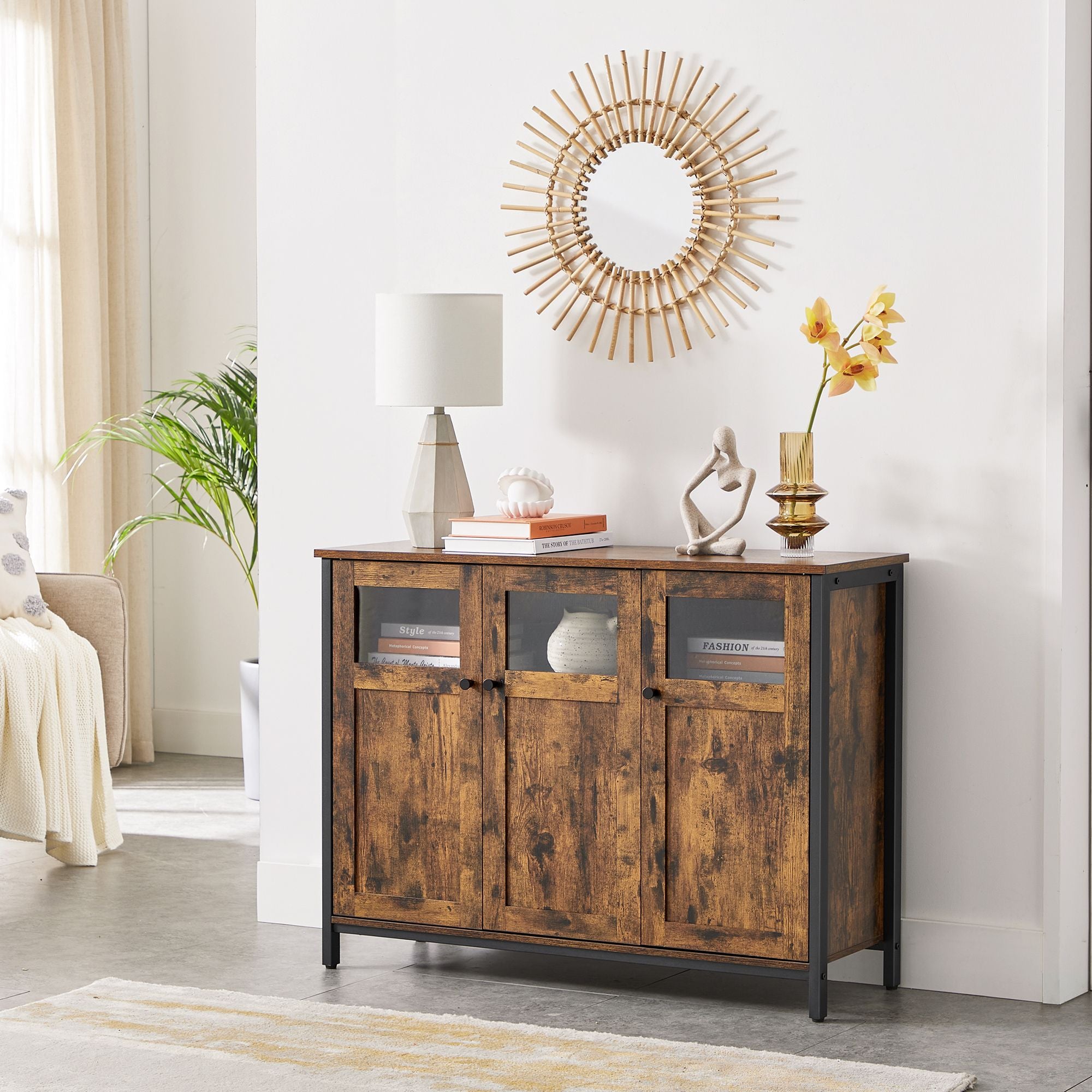 Sideboard vintagebraun-schwarz