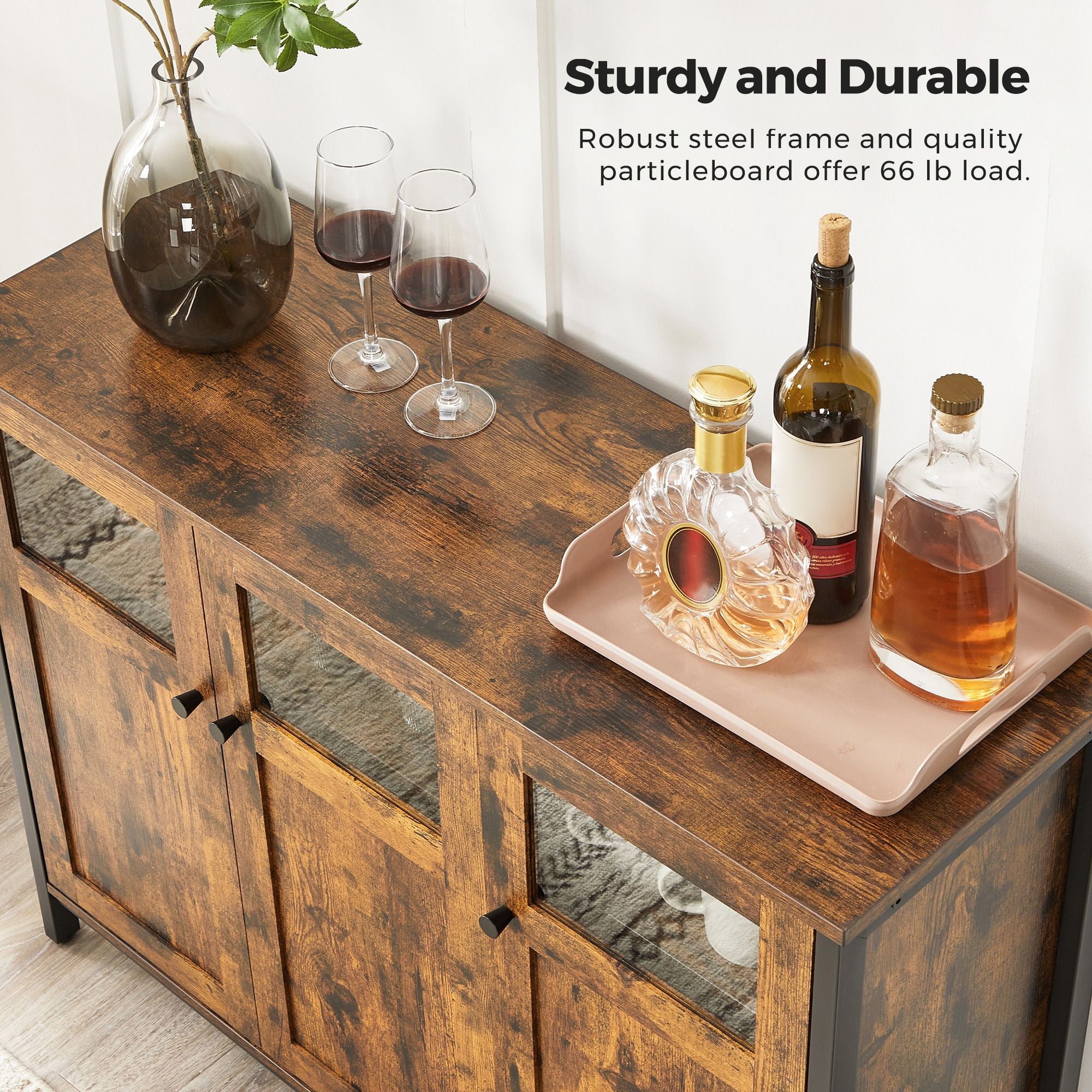 Sideboard vintagebraun-schwarz