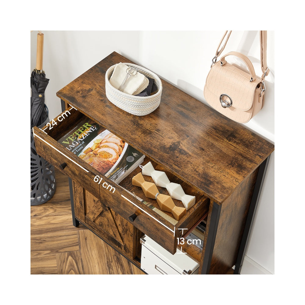 Beistellschrank mit Schublade Industriestil