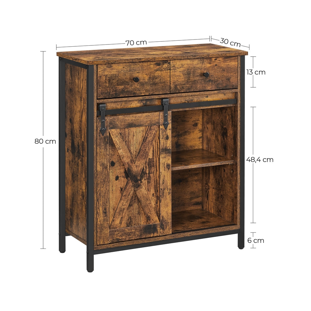 Beistellschrank mit Schublade Industriestil