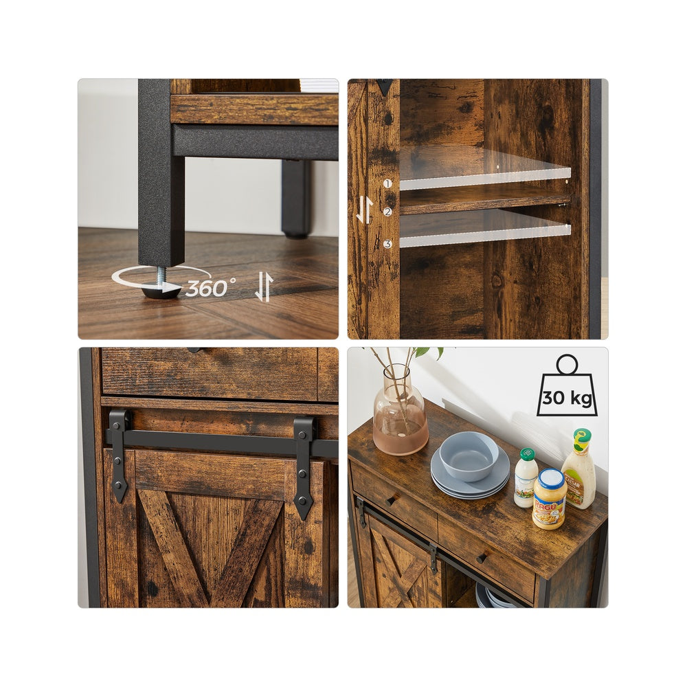 Beistellschrank mit Schublade Industriestil